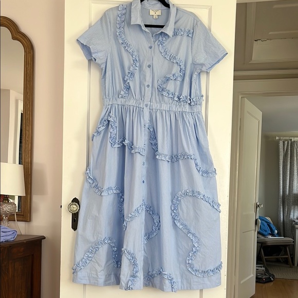 kate spade x Target Ribbon Striped Short Sleeve Midi Shirtdress - Picture 2 of 9